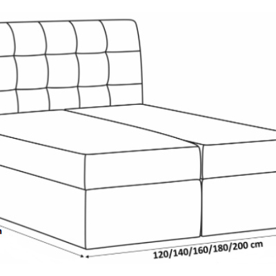 Štýlovo čalúnené jednolôžko Sandy čokoladové 140 + topper zdarma
