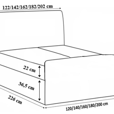 Čalúnená posteľ Maxim 120x200, biela eko koža