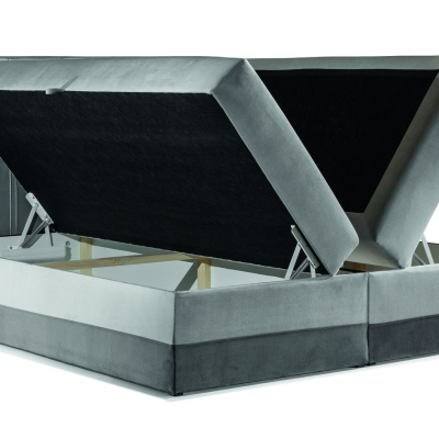 Čalúnená posteľ boxspring 200x200 MARYLIN - červená + topper ZDARMA