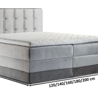 Čalúnená posteľ boxspring 200x200 MARYLIN - červená + topper ZDARMA