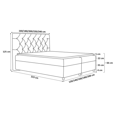 Elegantná čalúnená posteľ 120x200 MAXIMO - žltá + topper ZDARMA