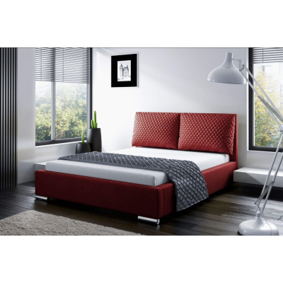 Praktická posteľ s vankúšmi 120x200 DUBAI - červená