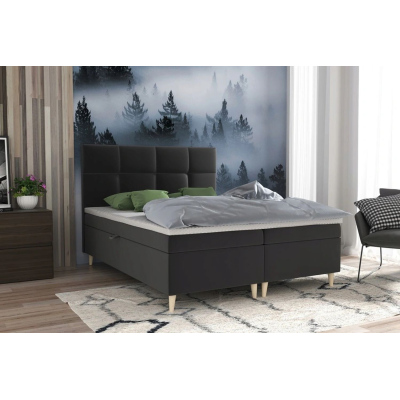 Posteľ Boxspring 180x200 RONJA - sivá