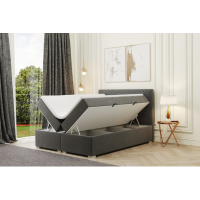 Posteľ boxspring FATIMA 140x200 - zelená