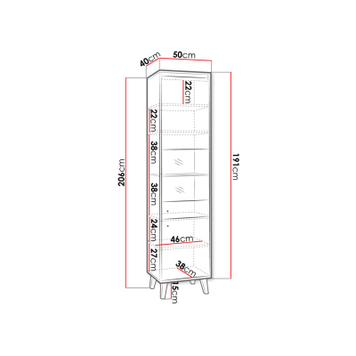 Obývacia zostava s pohovkou a LED osvetlením ALBANY 5 - matná biela / dub san remo / hnedá