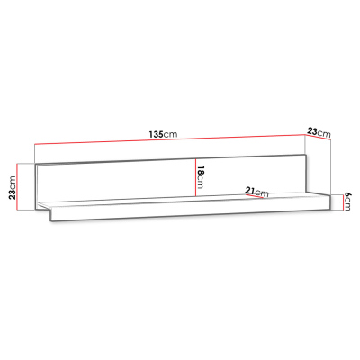 Obývacia zostava s pohovkou a LED osvetlením ALBANY 5 - matná biela / dub san remo / hnedá