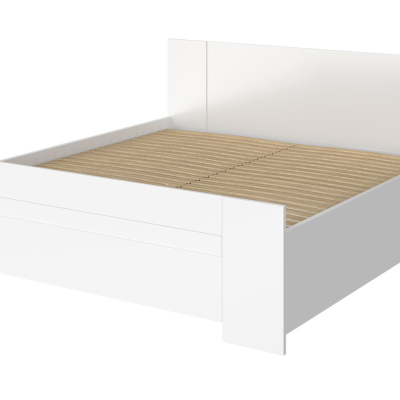 Spálňová zostava s posteľou 160x200 CORTLAND 5 - biela / šedá ekokoža