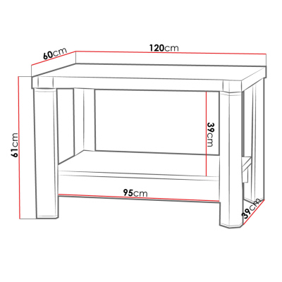 Konferenčný stolík ARIKA - 120 cm, dub sonoma