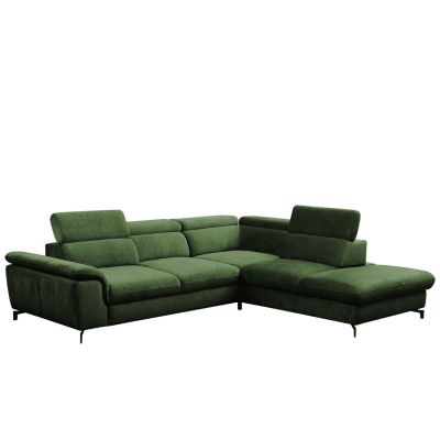 Rohová sedačka s úložným priestorom NAPLES - zelená, pravý roh