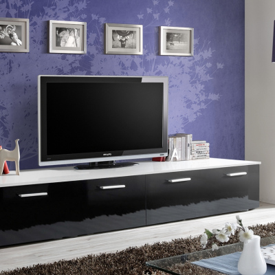 TV stolík DAN - biely / čierny