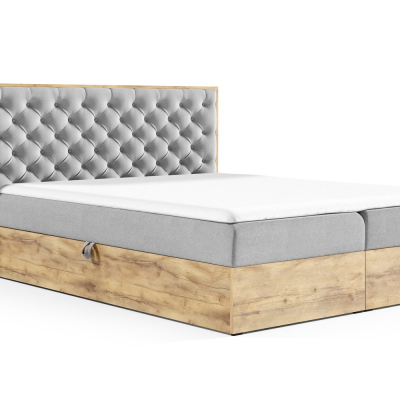Boxspringová posteľ CHANTELLE 3 - 140x200, zelená + topper ZDARMA
