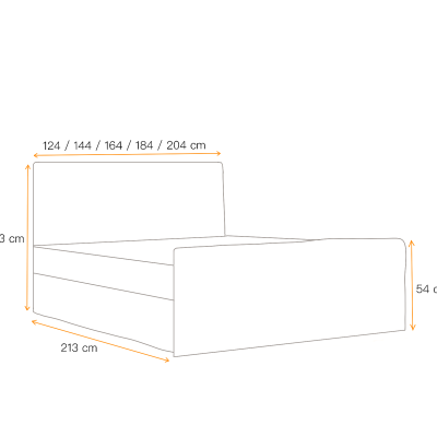 Čalúnená boxspringová posteľ IVANA 1 LUX - 160x200, ružová + topper ZDARMA