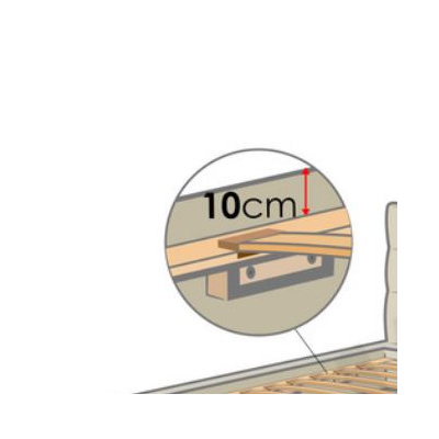 Manželská posteľ s roštom 200x200 IVENDORF 2 - béžová