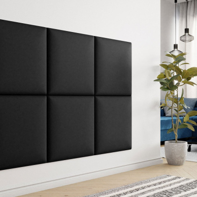 Čalúnený panel 60x60 PAG - čierna ekokoža