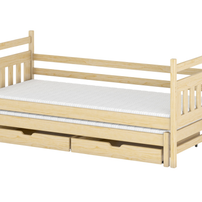 Detská posteľ s prístelkou DEBRA - 80x200, borovica