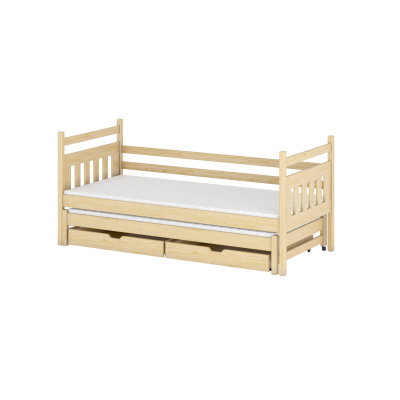 Detská posteľ s prístelkou DEBRA - 80x200, borovica