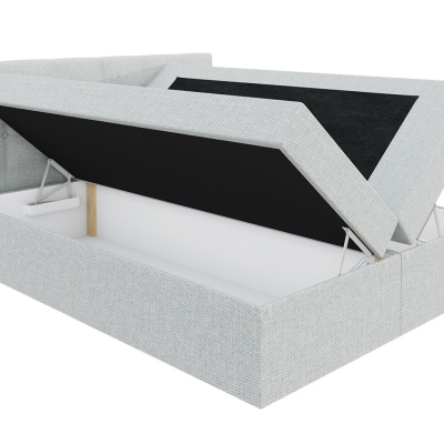 Moderná hotelová posteľ 180x200 BALJA 1 - svetlá šedá + topper ZDARMA
