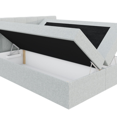 Hotelová posteľ s úložným priestorom 140x200 BALJA 2 - čierna + topper ZDARMA
