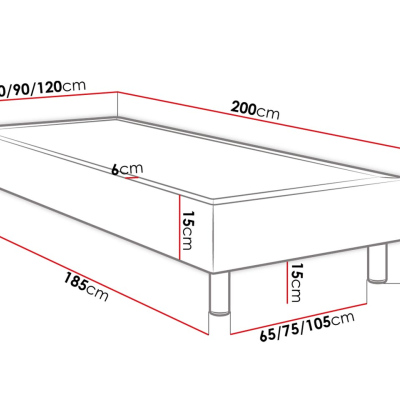 Čalúnená jednolôžková posteľ 80x200 NECHLIN 2 - modrá