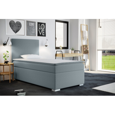 Prešívaná posteľ boxspring IBOLYA - 100x200, modrá