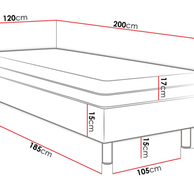 Čalúnená jednolôžková posteľ 120x200 NECHLIN 2 - ružová + panely 40x30 cm ZDARMA