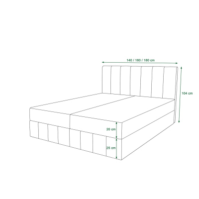 Boxspringová posteľ MADLEN - 160x200, béžová