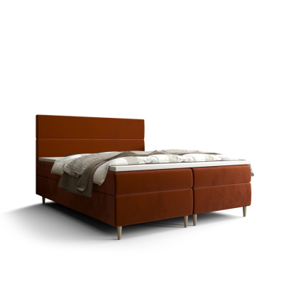Kontinentálna manželská posteľ ANGELES - 140x200, oranžová