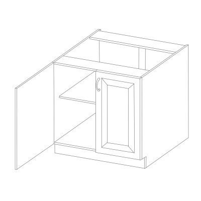 Dolná dvojdverová skrinka LAILI - šírka 80 cm, biela