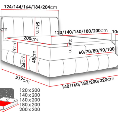 Boxspringová dvojlôžková posteľ 180x200 VERDA - šedá + topper ZDARMA