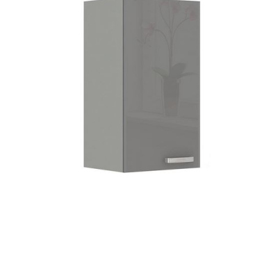 Paneláková kuchyňa 180/180 cm GENJI 3 - lesklá biela / šedá + pracovná doska a drez ZDARMA