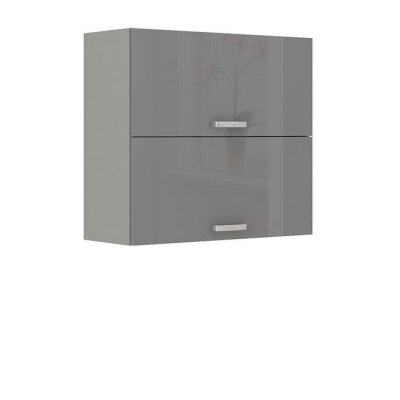 Paneláková kuchyňa 180/180 cm GENJI 3 - lesklá biela / šedá
