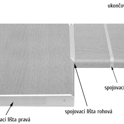 Ukončovacia lišta UNI - 28 mm, pravá