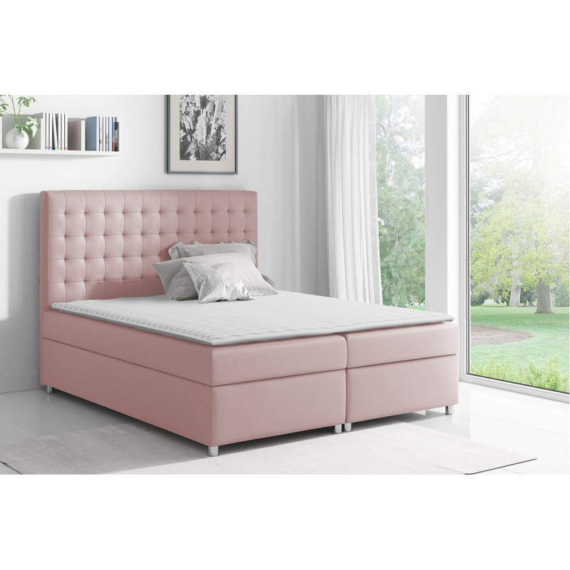 Hotelová manželská posteľ 180x200 SARITA - ružová + topper ZDARMA