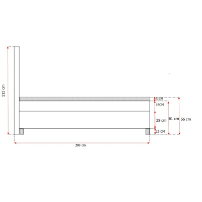 Elegantná posteľ potiahnutá eko kožou FLOKI - 200x200, šedá + TOPPER