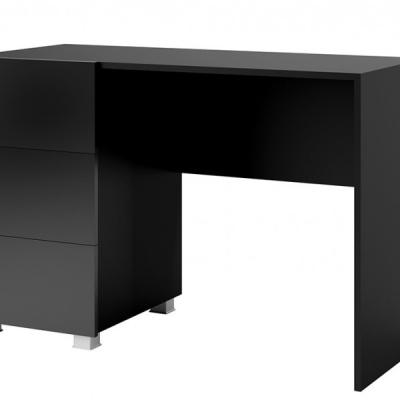 Písací stôl CHEMUNG - čierny / lesklý čierny