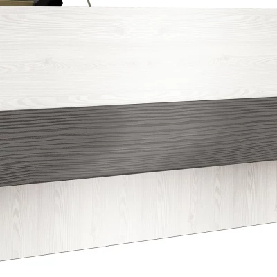 Dvojlôžková posteľ ILKO 140x200 - biela borovica / new grey