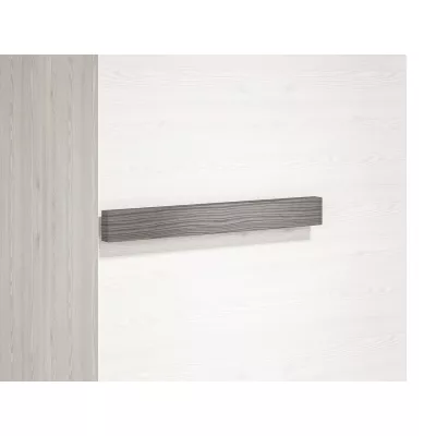 Úzka skriňa ILKO - šírka 55 cm, biela borovica / new grey