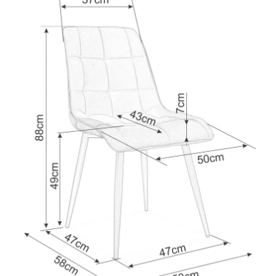 Jedálenská stolička LYA 4 - béžová / dub