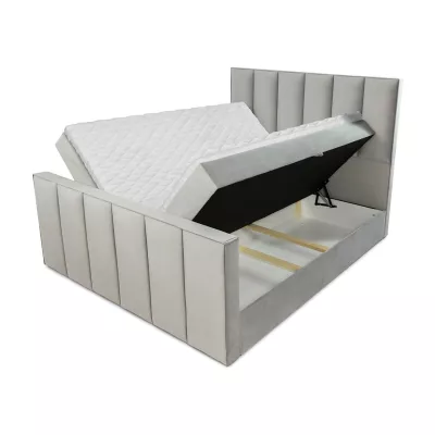 Boxspringová dvojlôžková posteľ 160x200 MARCELINO - zelená + topper ZDARMA