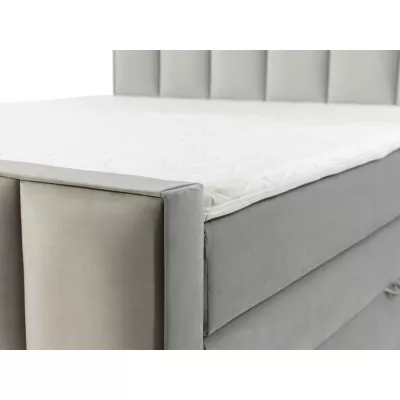 Boxspringová dvojlôžková posteľ 160x200 MARCELINO - zelená + topper ZDARMA