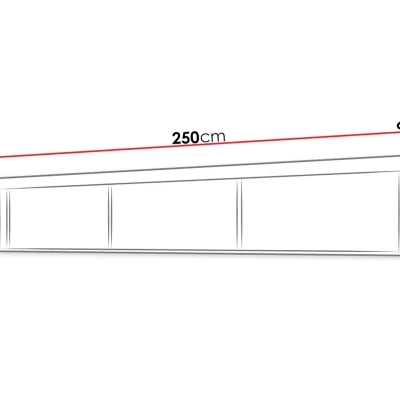 Nadstavba na skriňu ELVIRA - 250 cm, dub sonoma