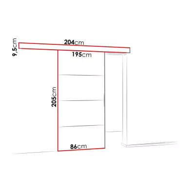 Posuvné interiérové dvere VIGRA 2 - 80 cm, dub sonoma