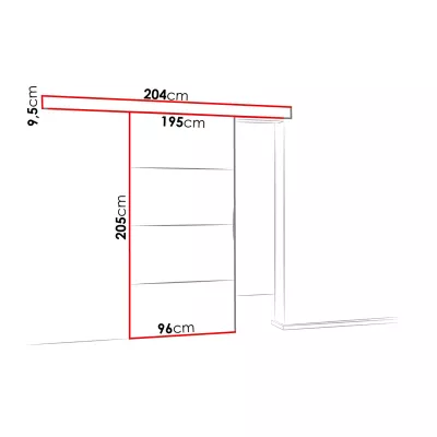 Posuvné interiérové dvere VIGRA 2 - 90 cm, jaseň tmavý