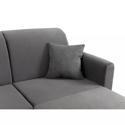 Rohová sedačka na každodenné spanie FABULA - šedá
