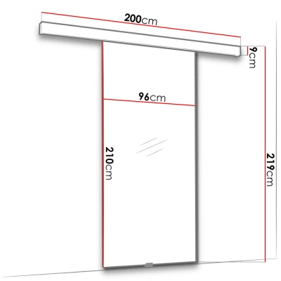 Interiérové posuvné sklenené dvere MARISOL 3 - 90 cm, pieskované