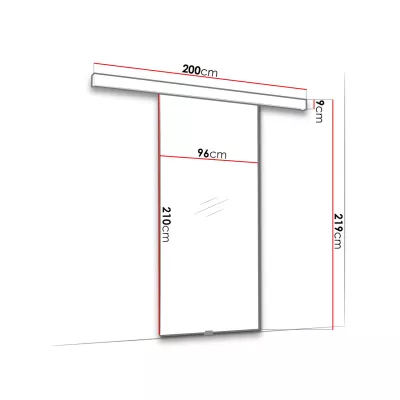 Interiérové posuvné sklenené dvere MARISOL 3 - 90 cm, pieskované