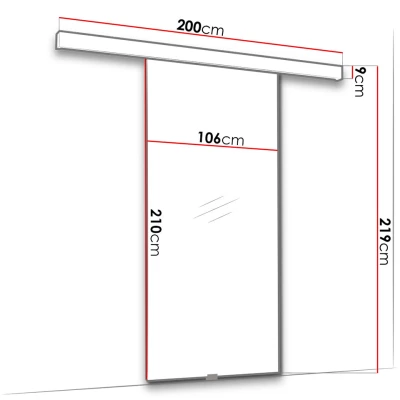 Interiérové posuvné sklenené dvere MARISOL 1 - 100 cm, číre
