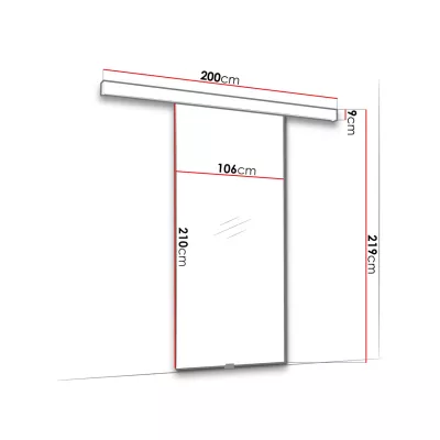 Interiérové posuvné sklenené dvere MARISOL 1 - 100 cm, číre