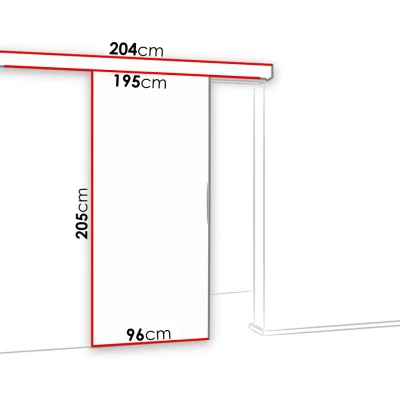 Posuvné interiérové dvere VIGRA 8 - 90 cm, čierne / antracitové