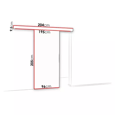 Posuvné interiérové dvere VIGRA 8 - 90 cm, čierne / antracitové